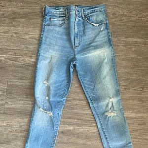 Light wash denim jeans